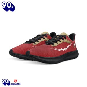 Black San Francisco 49ers Running Shoes