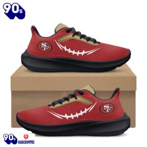 Black San Francisco 49ers Running Shoes