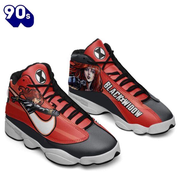 Black Widow Air Jordan 13 Sneakers Super Heroes Custom Shoes