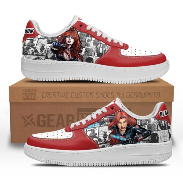 Black Widow Air Sneakers Custom Comic Shoes