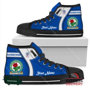 Blackburn Rovers Personalzied High Top Canvas Shoes