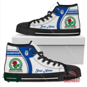 Blackburn Rovers Personalzied High Top Canvas Shoes