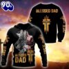 Blessed Dad God Loves Me Lion Protects Me God 3D Hoodie