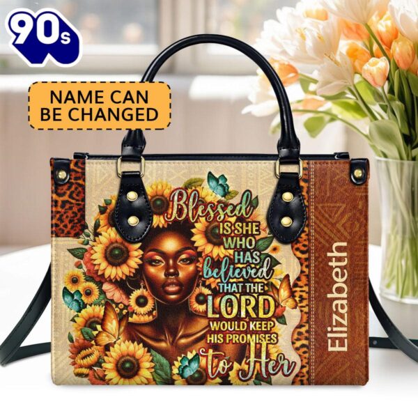 Blessed Is She Custom Name Leather Handbags For Women, Christian Bags  Gift For Women Christmas