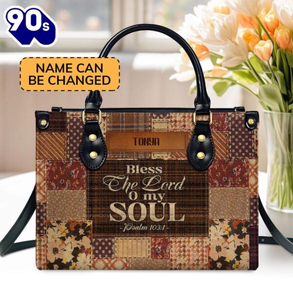 Blessed The Lord Personalized Leather Handbag With Handle For Women, Christian Bags  Gift For Women Christmas