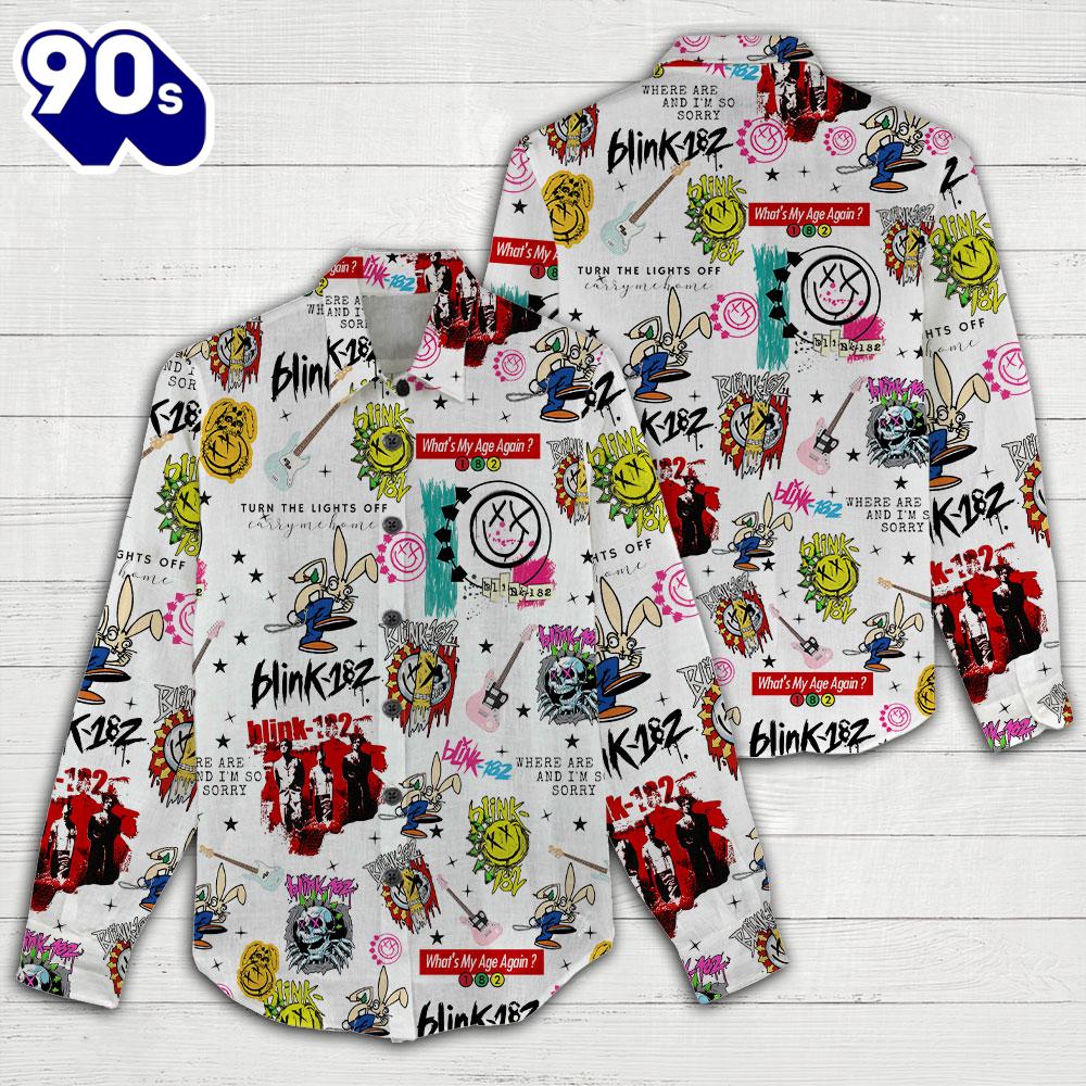 Blink-182 3D Linen Shirt For Fans Music Blink-182 3D Linen Shirt For Fans Music