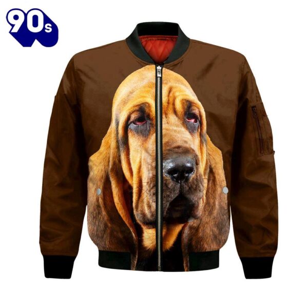 Bloodhound – Unisex 3D Graphic Bomber Jacket