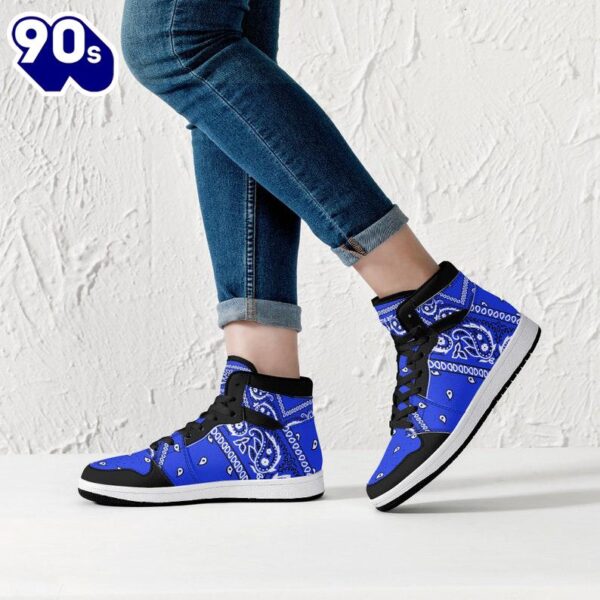 Blue Bandana JD1 Sneakers Custom Country