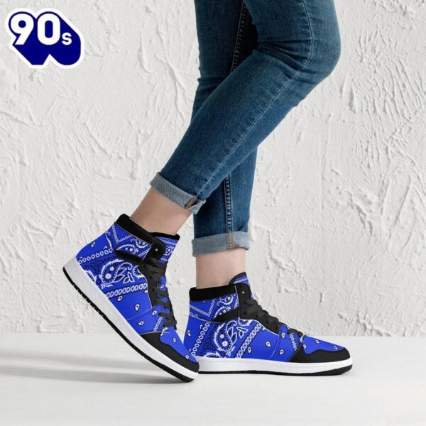 Blue Bandana JD1 Sneakers Custom Country