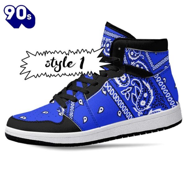 Blue Bandana JD1 Sneakers Custom Country