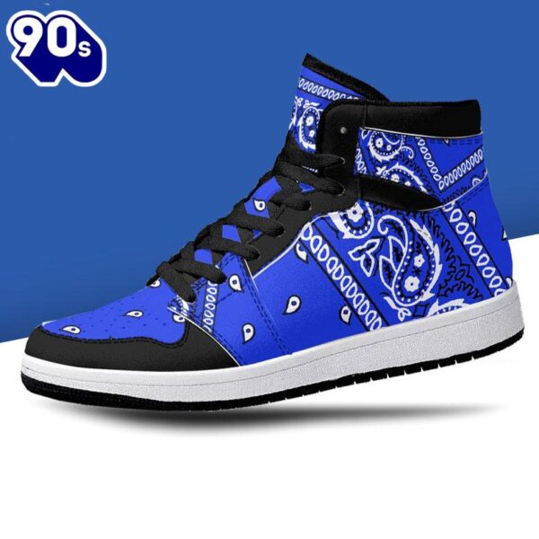 Blue Bandana JD1 Sneakers Custom Country