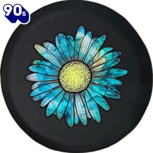 Blue Flower Tire Cover – Christian Tire Cover Car Decor