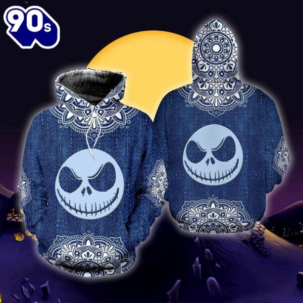 Blue Jack Skellington 3D Hoodies