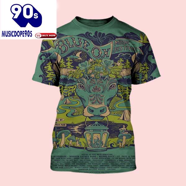 Blue OX Music Festival 2025 Official Event Show At The Pines Music Park In Eau Claire Wisconsin On June 26 And 28 2025 Shirt Blue OX Music Festival 2025 Official Event Show At The Pines Music Park In Eau Claire Wisconsin On June 26 And 28 2025 Shirt