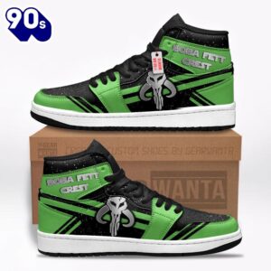 Boba Fett Crest Star Wars Symbols J1 Shoes Custom For Fans