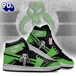 Boba Fett Crest Star Wars Symbols J1 Shoes Custom For Fans