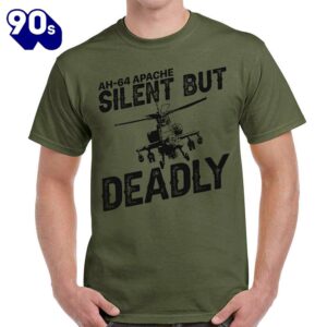 Boeing AH-64 Apache Silent but Deadly Classic Unisex T-Shirt Gildan