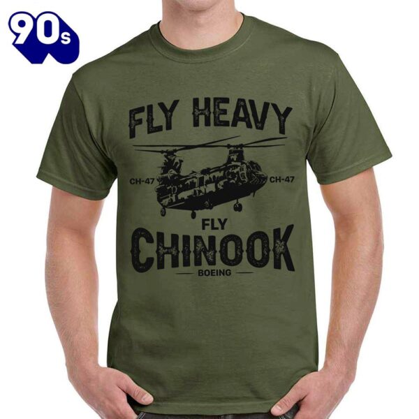 Boeing CH-47 Chinook Fly Heavy, Fly Chinook Classic Unisex T-Shirt Gildan