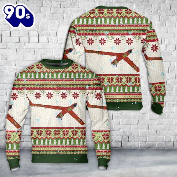 Boeing Insitu Scan Eagle Uav Aircraft Christmas Aop Sweater