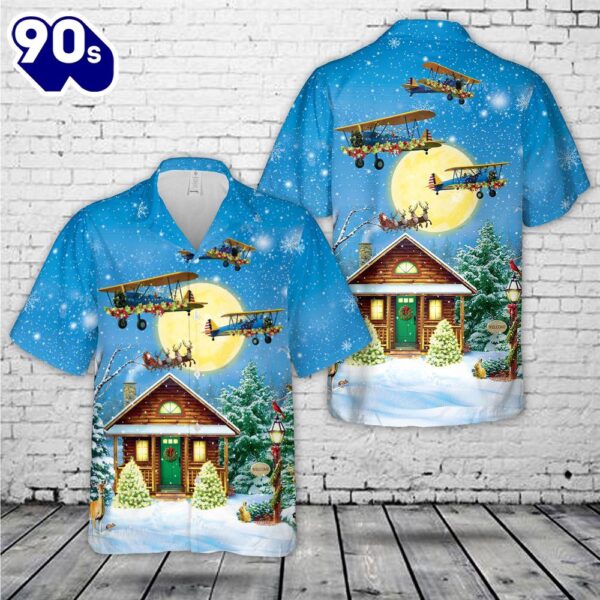 BoeingStearman PT-17 Christmas Hawaiian Shirt