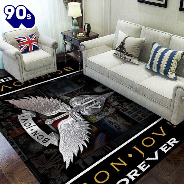 Merry Christmas  Bon Jovi Rectangular Rug Christmas For Fans