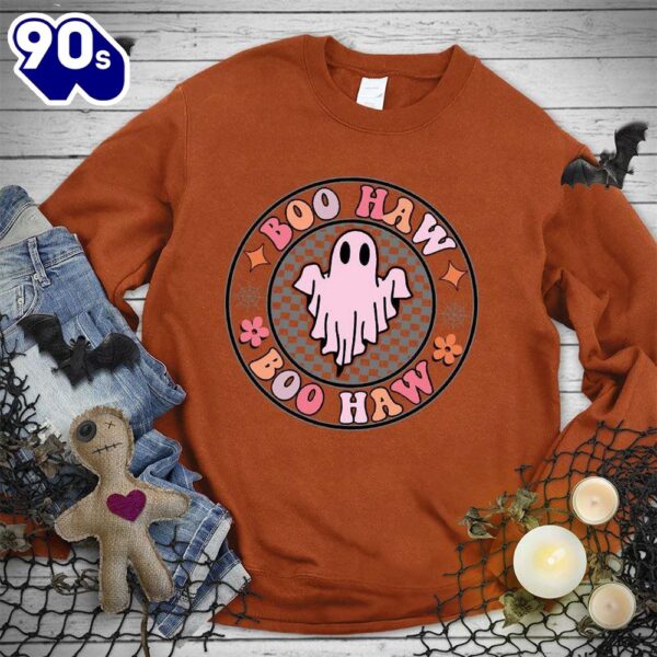 Boo Haw Colored Edition Sweatshirt , Happy HalloThanksMas Shirt