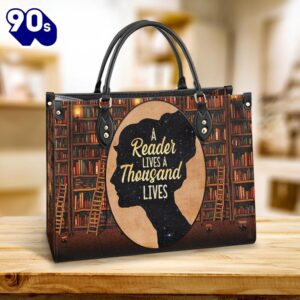 Book A Reader Lives A Thousand Lives Leather Bag Christ Gifts Leather Bags  Gift For  Women Christmas