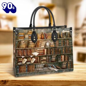 Book Bookshelf Leather Bag Christ Gifts Leather Bags  Gift For  Women Christmas