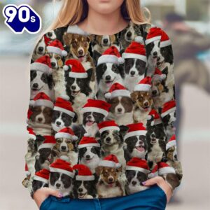 Border Collie Merry Christmas Ugly…