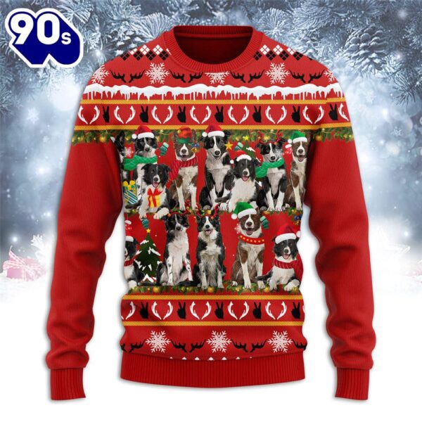 Border Collie Merry Christmas Ugly Sweater