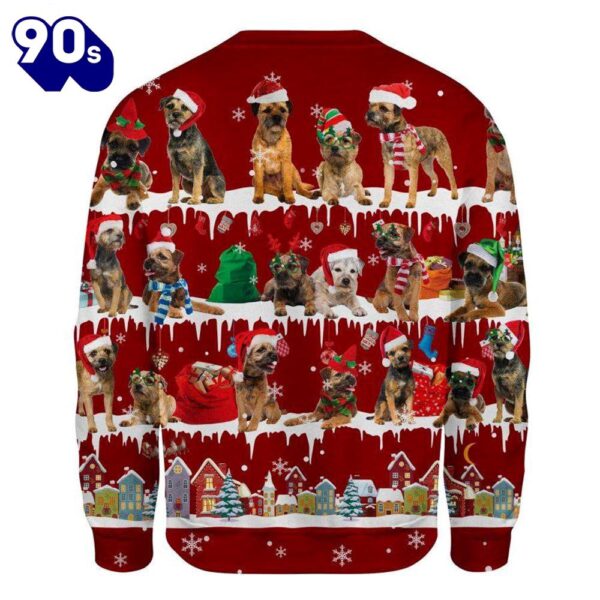 Border Terrier Snow Winter Festive Celebration In Cool Design Ugly Christmas Sweater