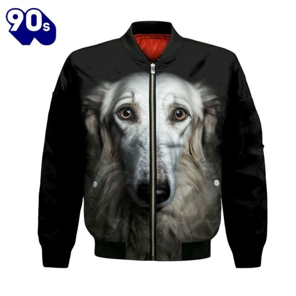 Borzoi AI – Unisex 3D Graphic Bomber Jacket