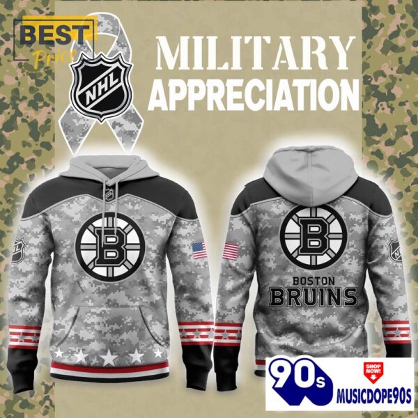 Boston Bruins 2024 Military Appreciation Hoodie, Jogger, Cap