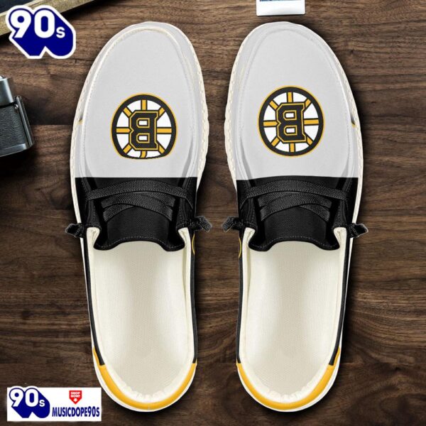 Boston Bruins NHL Hey Dude Shoes Custom Name Perfect Gift