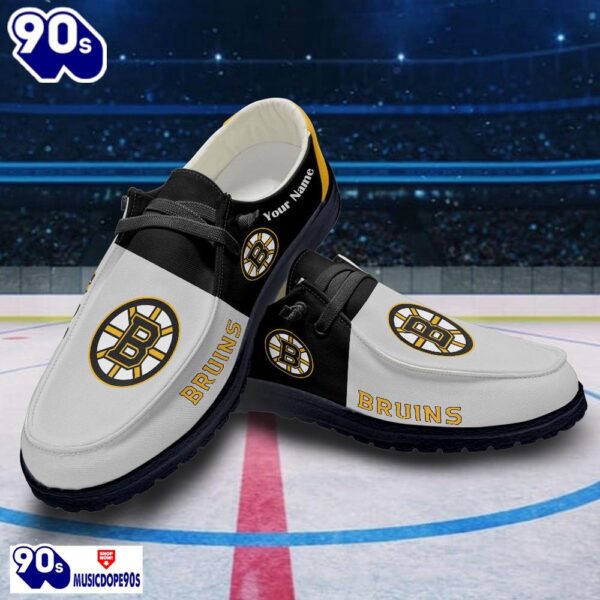 Boston Bruins NHL Hey Dude Shoes Custom Name Perfect Gift