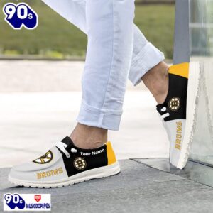 Boston Bruins NHL Hey Dude Shoes Custom Name Perfect Gift