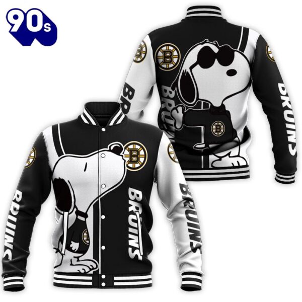 Boston Bruins Snoopy Lover 3D Printed Baseball Jacket For Men Women