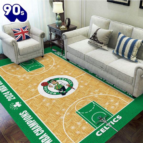 Merry Christmas  Boston Celtics Rectangular Rug Christmas For Fans