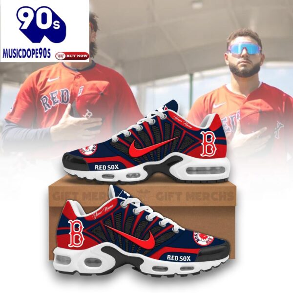 Boston Red Sox Custom Nike Air Max Plus Shoes For Fans