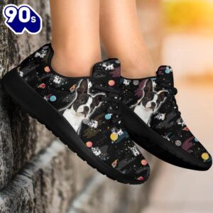 Boston Terrier Sneakers Sporty Shoes Funny