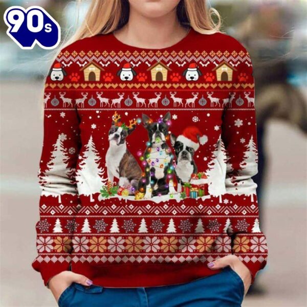 Boston Terrier Ugly Premium Sweater