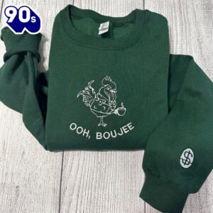 Boujee Chicken Embroidered Sweatshirt Gift…