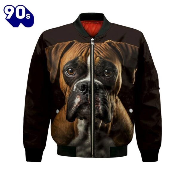 Boxer AI – Unisex 3D Graphic Bomber Jacket