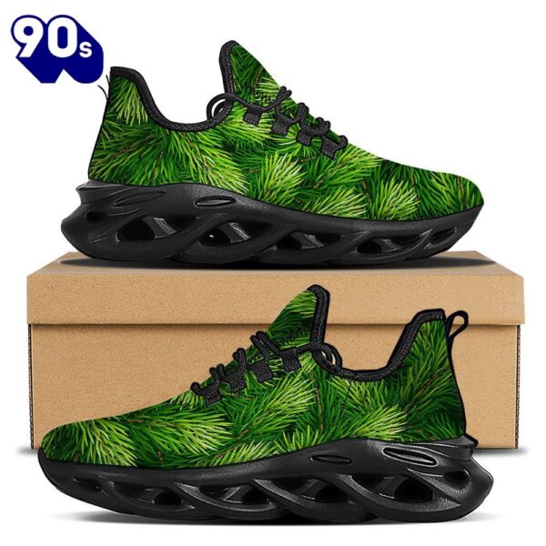 Branches Christmas Tree Print Black Max Soul Shoes