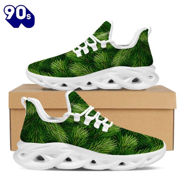 Branches Christmas Tree Print White Max Soul Shoes