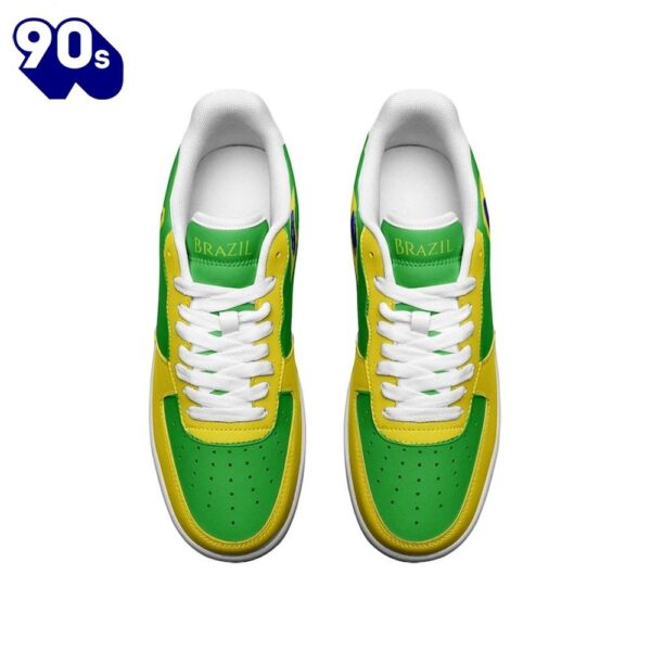 Brazil Flag Air Force Shoes Custom Country