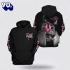 Breast Cancer Awareness Faith Jesus Hugging In His Arms Black Hoodie