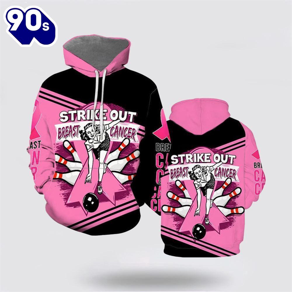 Breast Cancer Bowling All Over Print Hoodie Breast Cancer Bowling All Over Print Hoodie
