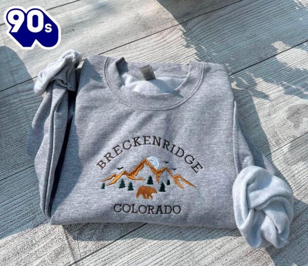 Breckenridge Colorado Embroidered Sweatshirt Gift Christmas