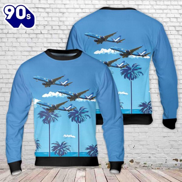 Breeze Airways E190 Christmas Aop Sweater